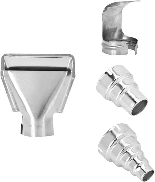 Heat Gun Nozzles Kit, Hot Air Gun Accessories,4 Pcs Heat Gun Nozzles Heat Gun Nozzle Attachments Stainless Steel Reflector Heat Resisting Nozzles For Hot Air Soldering Station Repair Tool Accessory