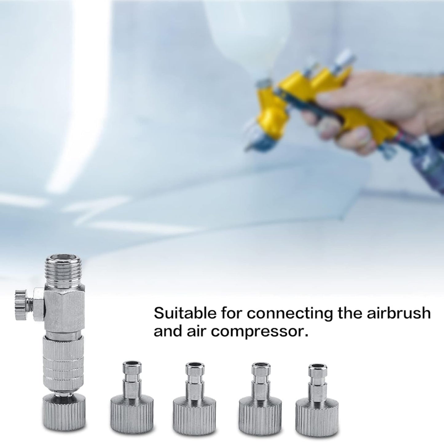 Harder and Steenbeck airbrush,Harder Steenbeck Airbrush Quick Connect,Disconnect Adapter Airbrush Air Horse Quick Connecter Set 1/8'' Fittings Part with 4 Fittings