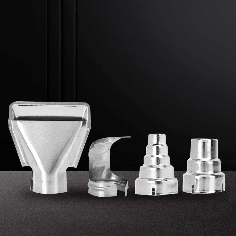 Heat Gun Nozzles Kit, Hot Air Gun Accessories,4 Pcs Heat Gun Nozzles Heat Gun Nozzle Attachments Stainless Steel Reflector Heat Resisting Nozzles For Hot Air Soldering Station Repair Tool Accessory