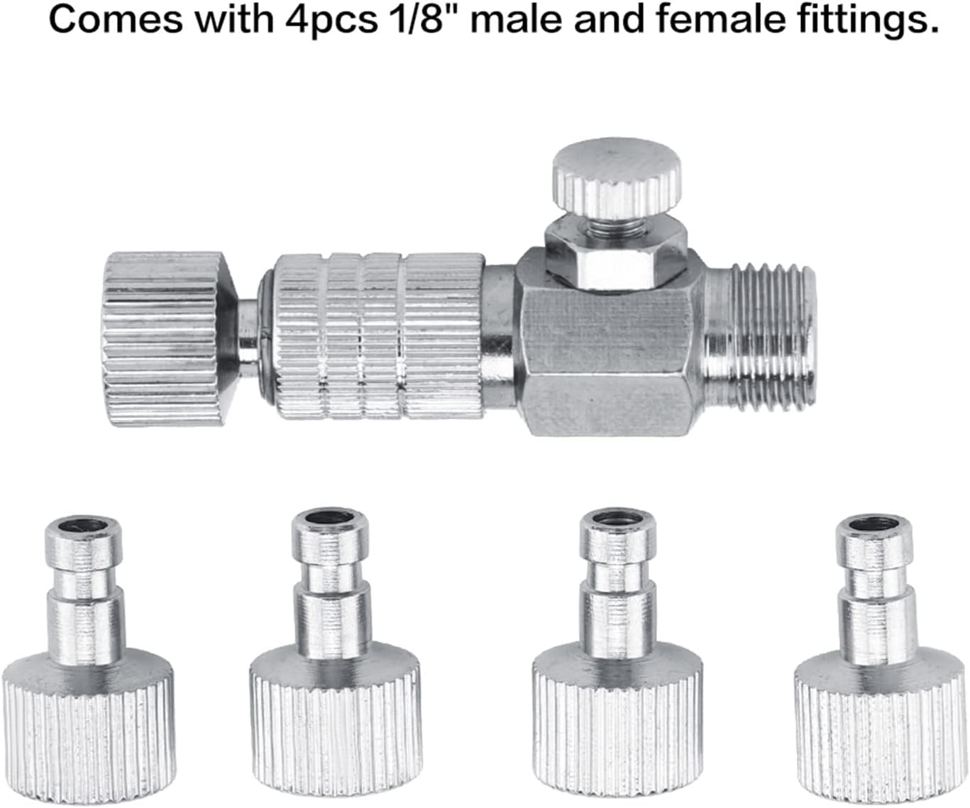 Harder and Steenbeck airbrush,Harder Steenbeck Airbrush Quick Connect,Disconnect Adapter Airbrush Air Horse Quick Connecter Set 1/8'' Fittings Part with 4 Fittings