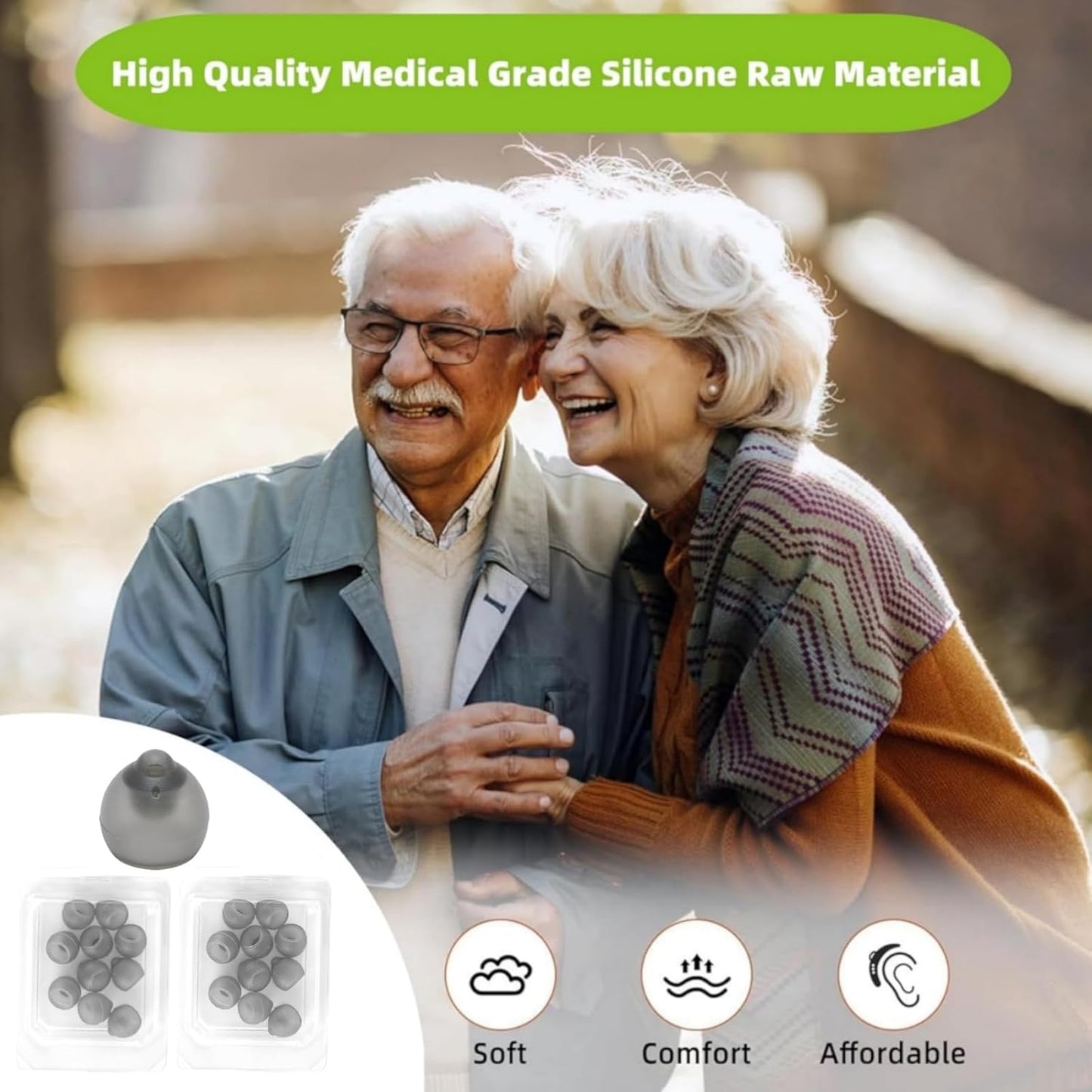 Phonak Hearing Aid Domes,20 pcs Phonak Vented 4.0 Hearing Aid Domes Hearing Aids Domes for Phonak Audeo Marvel Paradise Lumity Accessory (Vented 4.0 Dome Large 0.43inch=11mm)