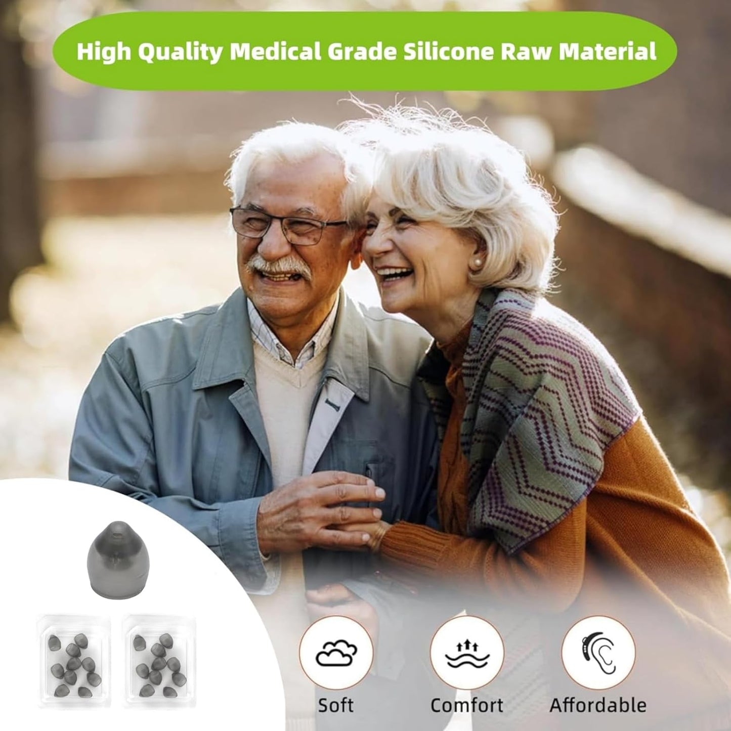 Phonak Vented 4.0 Hearing Aid Domes Small Size 20 pcs(0.29inch=7.5mm),Phonak Hearing aid Accessories,Hearing Aids Domes for Phonak Audeo Marvel Paradise Lumity Accessories