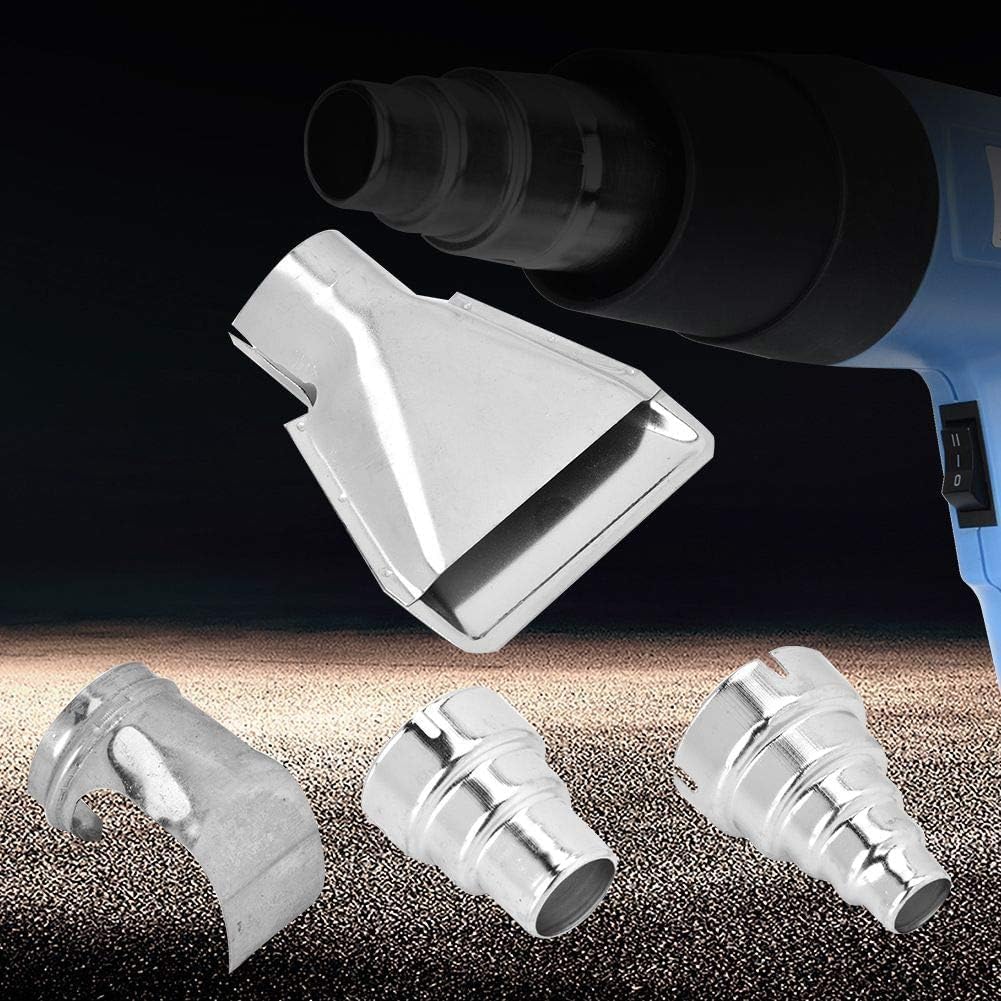 Heat Gun Nozzles Kit, Hot Air Gun Accessories,4 Pcs Heat Gun Nozzles Heat Gun Nozzle Attachments Stainless Steel Reflector Heat Resisting Nozzles For Hot Air Soldering Station Repair Tool Accessory