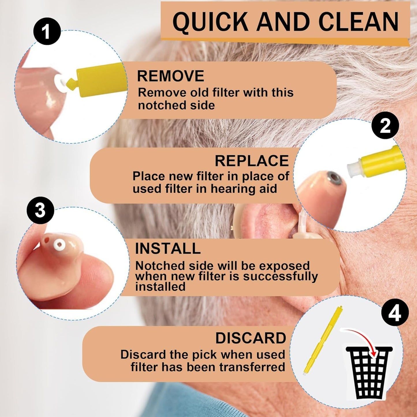 Starkey Hear Clear Hearing Aids Wax Guards Filters Hearing Aid Wax Guard Filter for Starkey