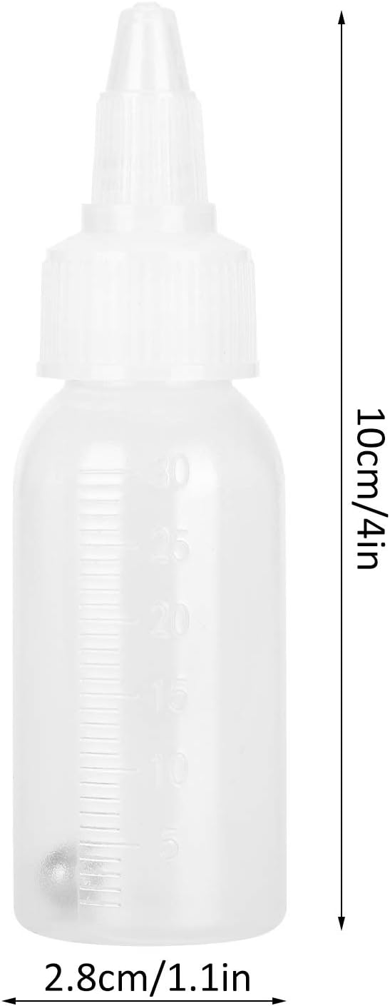 Squeeze Bottles for Paint,30ml Paint Bottles Paint Storage Containers Empty Paint Bottle Corrosion Resistance Squirt Pigment Condiment Container with Scale