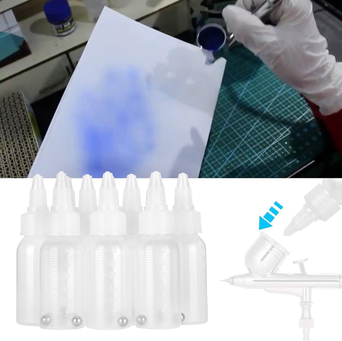 Squeeze Bottles for Paint,30ml Paint Bottles Paint Storage Containers Empty Paint Bottle Corrosion Resistance Squirt Pigment Condiment Container with Scale