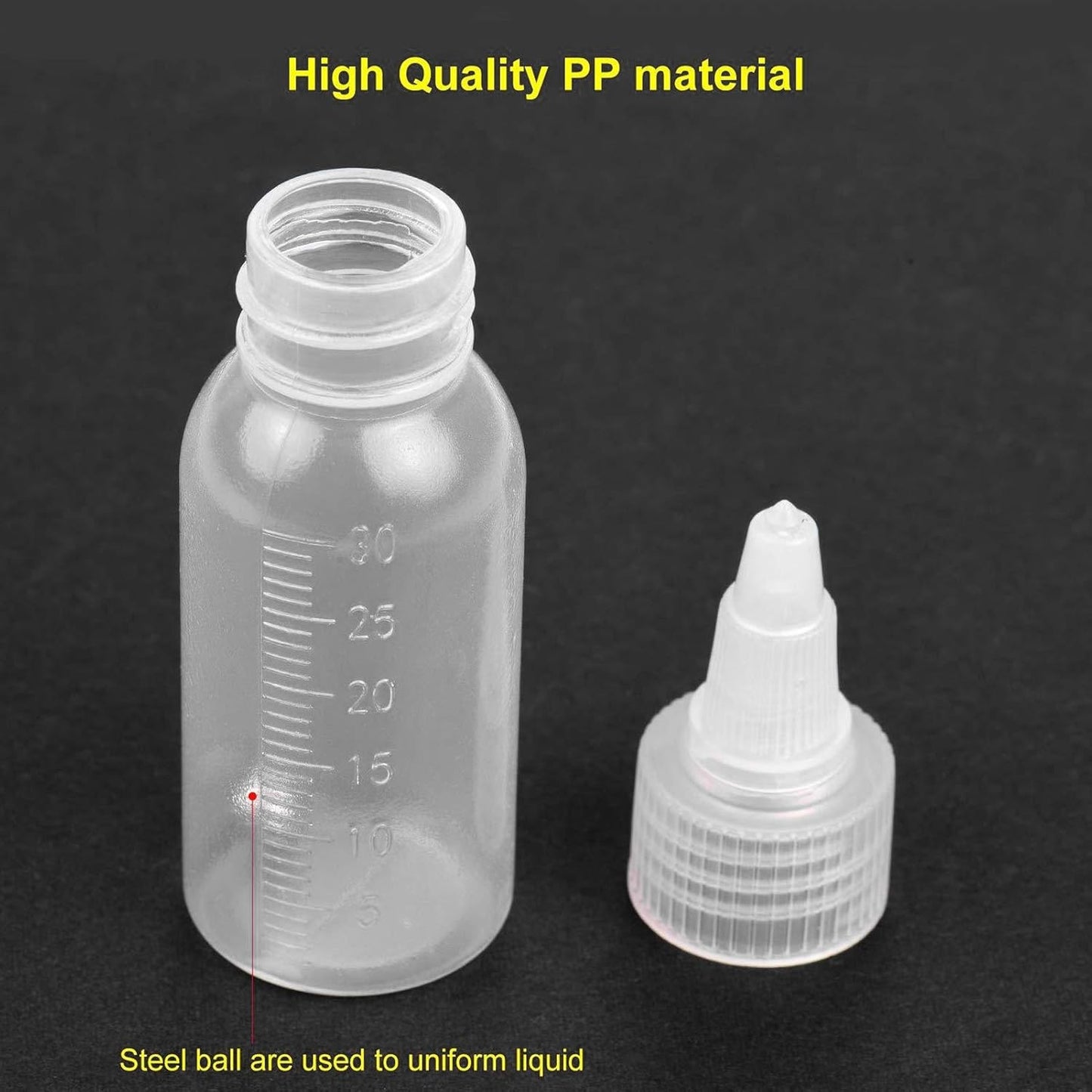 Squeeze Bottles for Paint,30ml Paint Bottles Paint Storage Containers Empty Paint Bottle Corrosion Resistance Squirt Pigment Condiment Container with Scale